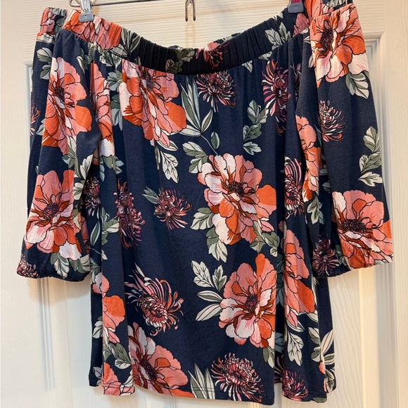 Floral Off-Shoulder Women's Top - Picture 1 of 5